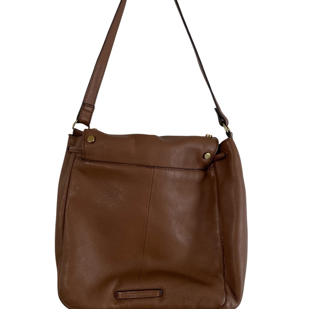 Lucky Brand Brown Leather Shoulder Bag with Gold Accents - Picture 2 of 7
